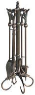 Uniflame, F-1657, 5pc Venetian Bronze Fireset with Heavy Crook Handles