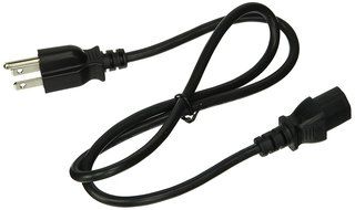 GearIt 18 AWG Universal Power Cord NEMA 5-15P to IEC320 C13 [UL Listed], Red (1 Foot/0.3 Meters) N28