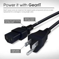 GearIt 18 AWG Universal Power Cord NEMA 5-15P to IEC320 C13 [UL Listed], Red (1 Foot/0.3 Meters) N29