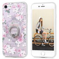 Badalink iPhone 7 Case (4.7") 360 Degree Rotating Ring Holder Kickstand Shockproof Soft TPU Rubber Bumper Frame... N71