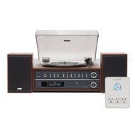 TEAC MC-D800 Turntable System With Bluetooth/CD/Radio (Cherry) w/ Power Adaptor Charging Dock N2