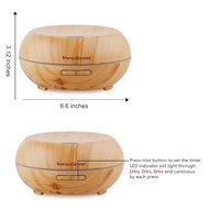 InnoGear 200ml Aromatherapy Essential Oil Diffuser, Wood Grain N2