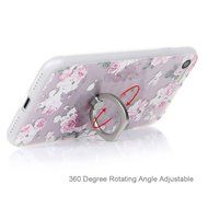 Badalink iPhone 7 Case (4.7") 360 Degree Rotating Ring Holder Kickstand Shockproof Soft TPU Rubber Bumper Frame... N76