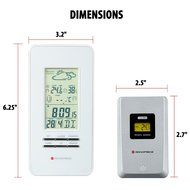 TempCAST Forecast Weather Station Alarm Clock with Outdoor Wireless Barometric Remote Sensor , Backlit LCD Screen...
