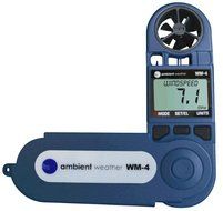 Ambient Weather WM-4 Handheld Weather Station w/ Windspeed, Direction, Temperature, Humidity, Compass, Dew Point...