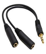 Orsett 3.5MM Nickel Plated Stereo Audio Splitter (.2m) for iPhone, iPod, Mobile Phone, Laptop, and Headphone Speakers... N3