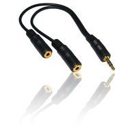 Orsett 3.5MM Nickel Plated Stereo Audio Splitter (.2m) for iPhone, iPod, Mobile Phone, Laptop, and Headphone Speakers... N4