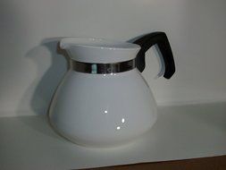 Corning Ware 6 Cup All White Tea Pot Steel Lid P-204-B