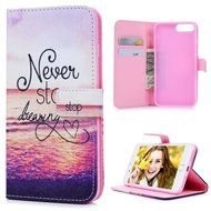 iPhone 7 Plus Case (5.5 inch) - Flip Stand Wallet Case PU Leather Shock-Absorption Soft TPU Inner Bumper Cute... N18