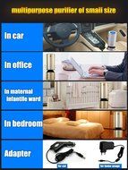OVTECH Car Air Purifier Ionizer for Car Home Office with 12V Adapter Removes Dust Cigarette Smoke Bacteria Odor...