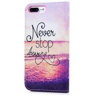 iPhone 7 Plus Case (5.5 inch) - Flip Stand Wallet Case PU Leather Shock-Absorption Soft TPU Inner Bumper Cute... N20