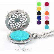 Essential Oil Diffuser Necklace, GerTong Hypo-Allergenic Premium 316L Stainless Steel Aromatherapy Diffuser Locket...