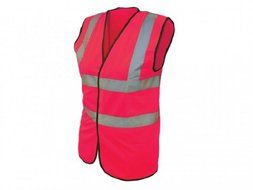 Scan Hi-Vis Waistcoat Pink Ladies Medium by Scan