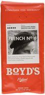 Boyd's Coffee Ground Coffee, French No. 6, Dark Roast , 12 Ounce Bag (Pack of 6)