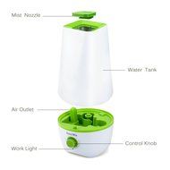 BasicWu Cool Mist Humidifier, Portable Aroma Diffuser, Small Air Humidifier Great for Personal Spaces, Office,... N8