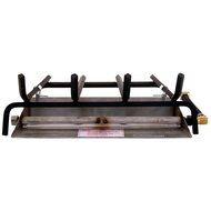 Peterson Real Fyre 36-inch Rustic Oak Outdoor Log Set With Vented Propane Stainless G45 Burner - Manual Safety... N3