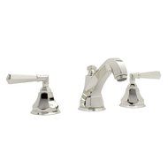 Rohl A1908LMPN-2 Palladian Widespread Lavatory with Hex Spout Palladian Metal Lever Handles and Pop-Up, Polished...