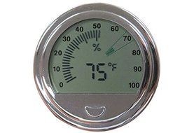 Round Digital Hygrometers - Color: Chrome