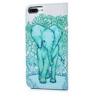 iPhone 7 Plus Case (5.5 inch) - Flip Stand Wallet Case PU Leather Shock-Absorption Soft TPU Inner Bumper Cute... N42