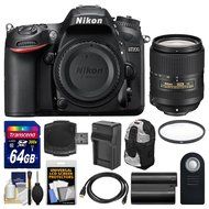 Nikon D7200 Wi-Fi Digital SLR Camera Body with 18-300mm VR Lens + 64GB Card + Backpack + Battery/Charger + Kit N5