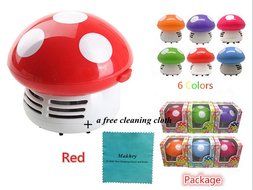 Makhry Mushroom Shaped New Portable Corner Desk Vaccum Cleaner Mini Cute Vacuum Cleaner Dust Sweeper (green) N11