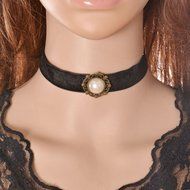New cloth chain pearl choker necklace Clavicle chain gift for women girl N2