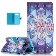 Galaxy Core Prime Case,ikasus Shiny Glitter Diamond Colorful Art Painting PU Leather Flip Wallet Pouch Stand Credit... N11