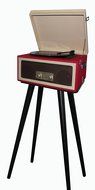 TechPlay CTA99 Blue 3speed portable turntable with matching stand. AUX in and Headphone jack and built-in speakers. N10