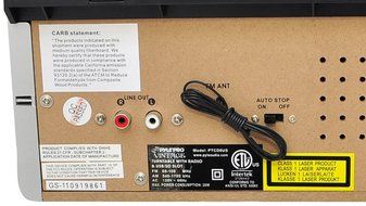 Pyle Home PTCD8UB Retro Style Turntable with CD/Radio/USB/SD/MP3/WMA and Vinyl to MP3 Encoding (Black) N3