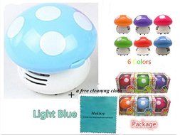 Makhry Mushroom Shaped New Portable Corner Desk Vaccum Cleaner Mini Cute Vacuum Cleaner Dust Sweeper (green) N16