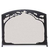 Grand Oak Flat Guard Fireplace Screen, in Black