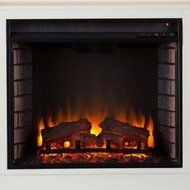 Gabriella 48 in. Freestanding Media Corner Electric Fireplace Console in Antique White, Firebox front: 23 in.... N4