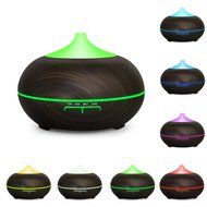 M.E.R.A. Aromatherapy Diffuser 300 ml Dark Wood Grain Ultrasonic Essential Oil Diffuser 7 Changed LED Lights Color...