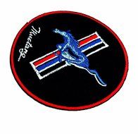 Ford Mustang Logo Iron on Embroidered Sew on Patch for T Shirt Polo Jacket Bag Gap Hat. By Botan