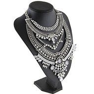 Vintage Bib Rhinestone Crystal Statement Choker Necklace For Women by Greengroup15 N2