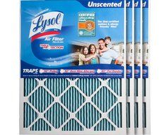 Lysol Triple Protection Furnace/AC Air Filter, 12" x 24" x 1", 2-Pack N6