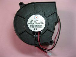 2 pcs Brushless DC Blower Fan 7530S 12V 2 Wires 75x75x30mm Sleeve-bearing Skywalking N3