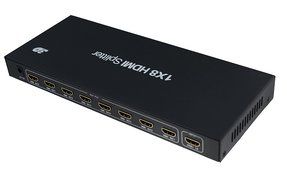 Hongye HDMI Splitter 8-Port (1x8) Amplified Powered Splitter / Signal Distributor Support HDCP 1.3 3D Full HD... N6