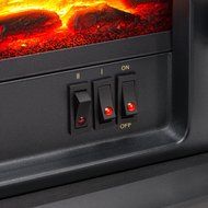 Hamilton 22-inch Portable Free Standing 1500W Electric Fireplace Stove with Realistic Fire and Vintage Logs -... N3