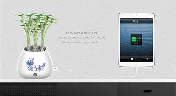 Hausbell C001 Car 7000000 Anion Air Purifier with 5V 2A Car-mounted Charger (Black) N2