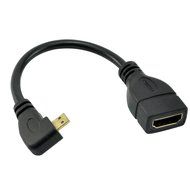 UCEC Down Angle Micro-HDMI to HDMI Cable - Male to Female - Supports Ethernet, 3D and Audio Return N16