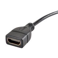 UCEC Down Angle Micro-HDMI to HDMI Cable - Male to Female - Supports Ethernet, 3D and Audio Return N18