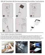 Car Humidifier Aromatherapy, ZELAF 2nd-Gen Z8 Mini Travel Portable Cool Mist Ultrasonic Humidifier &amp; Aroma Diffuser...
