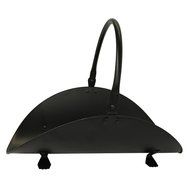Amagabeli Fire Wood Basket Log Holder for Fireplace Firewood Rack , Black , Metal