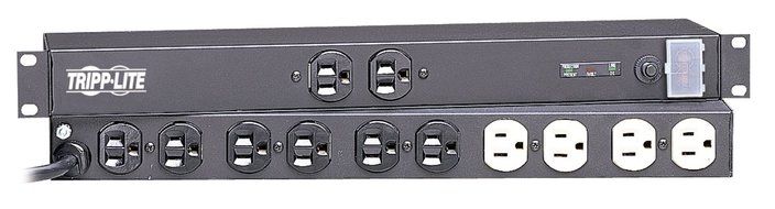 Tripp Lite 12 Outlet Isobar Network-Grade Rackmount PDU, 20A Surge Protected Power Strip, 15ft Cord with L5-20P... N3