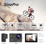 SinoPro 3.0 HD 1080P 170&deg; Fisheye Action Camera 12MP Waterproof WIFI Action Camcorder Accessory Bundles Front... N2