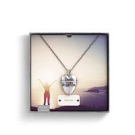 Demdaco Story Heart Pendant - Believe 32" Brass Necklace &amp; Locket