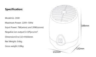 RIGOGLIOSO Desktop Air Purifier, Air Ionizer ,Portable Air Purifier, True HEPA Air Cleaner Remove Cigarette Smoke... N9