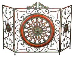 Deco 79 21871 Metal Fire Screen, 35"H/55"W