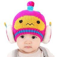 Winter Baby Kids Warm Hats Fleece Earflap Knitted Wool Hat Cap Cute Toddler Hats N3
